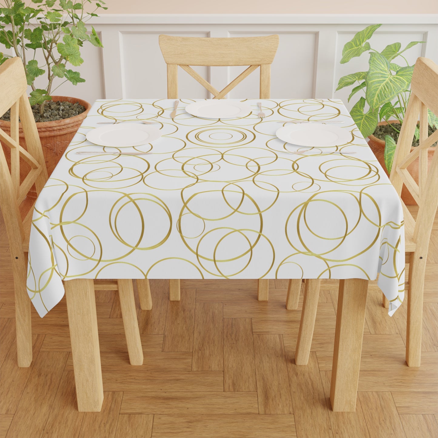 Gold circles - Tablecloth